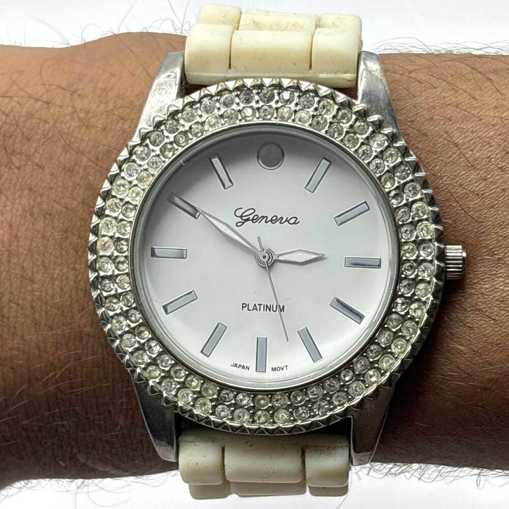 Silver & Cream Men's Watch